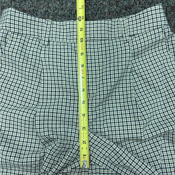 Banana Republic Women’s Size 4 Plaid Pleated Cuff Pant Navy Khaki - Picture 5 of 8